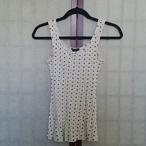 🔴🤞Eyeshadow White/black/red tank top. Juniors S